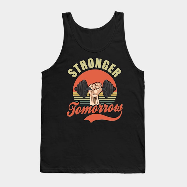 Bodybuilder Shirt | Vintage Stronger Tomorrow Tank Top by Gawkclothing